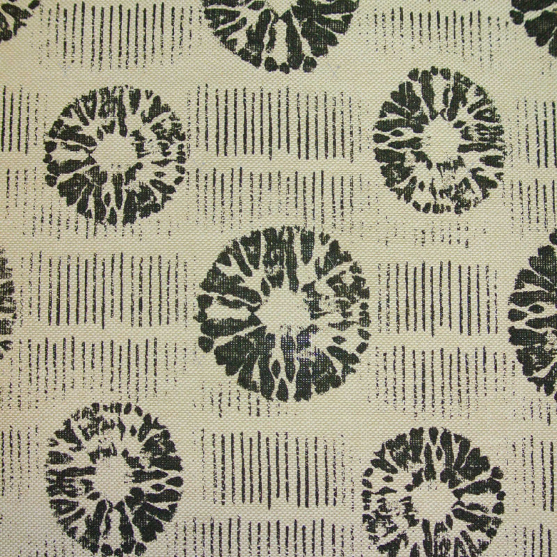 Algodón estampado SHOSI Lino / Negro